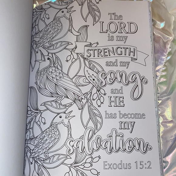 Games Bible Verses Adult Christian Coloring Book 55 Pages Poshmark